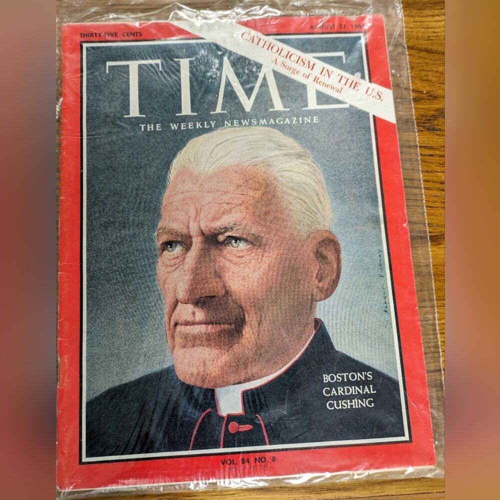Time Magazine August 21, 1964 Boston's Cardinal Cushing